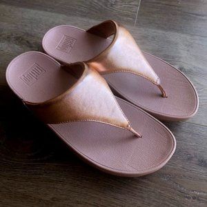 NEW Lulu Leather Toepost US Size 8; Rose Gold